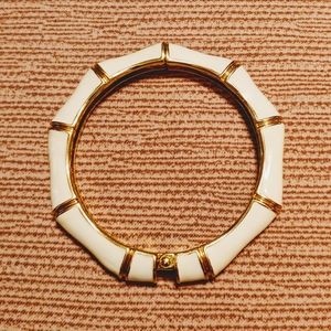 Joan Rivers Hinged Cuff Enameled Bracelet